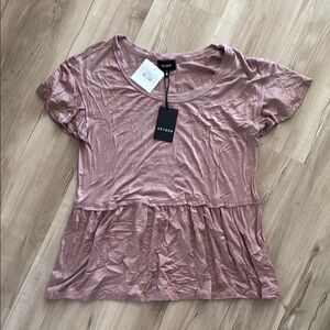 MYBOO Women's Mauve Peplum Blouse